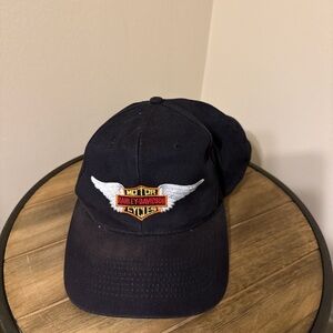 Harley-Davidson Navy Cap with Winged Emblem